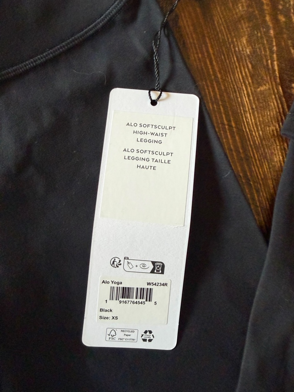 ALO Yoga Black High-Rise Performance Leggings - Picture 2 of 2